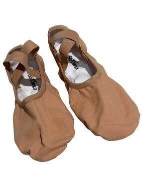 So Danca Stretch Canvas Ballet Shoes Split Sole Women's Size 8 W Suntan NWOB